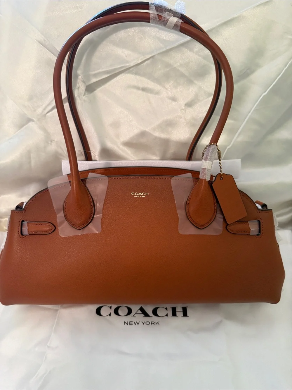 🧡Coach NWT Empire 34 Leather Shoulder Bag in Burnished Toffee